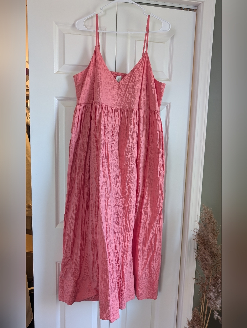 A New Day Pink Crinkle Maxi Dress
